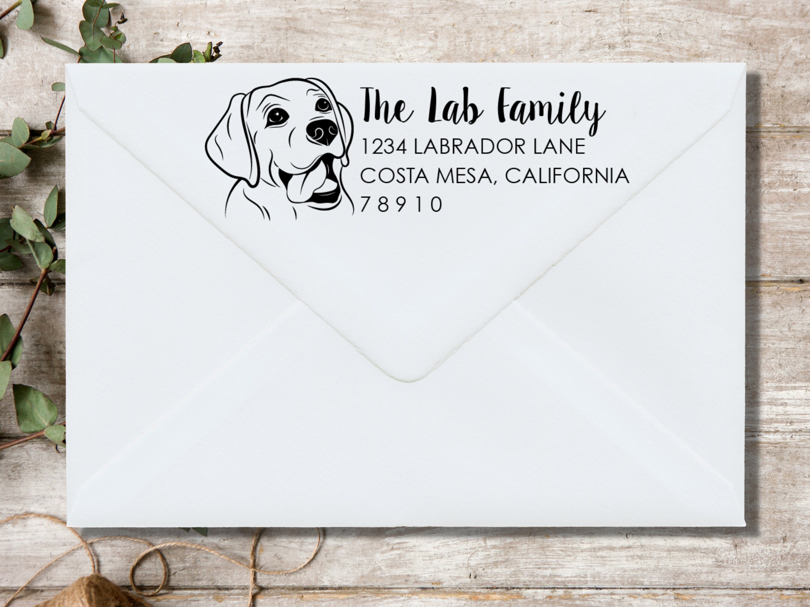 Black Lab Address Signs Labrador Address Stamp, Yellow Lab Address Stamp, Black Lab Address ...