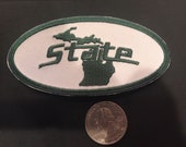 MSU Michigan State Spartans embroidered iron on patch vintage 4 quot x 2 quot
