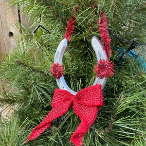 Ornement d’arbre de Noël - Ornement de Noël en fer à cheval - Décors de vacances - Décorations en fer à cheval - Ensemble d’ornements