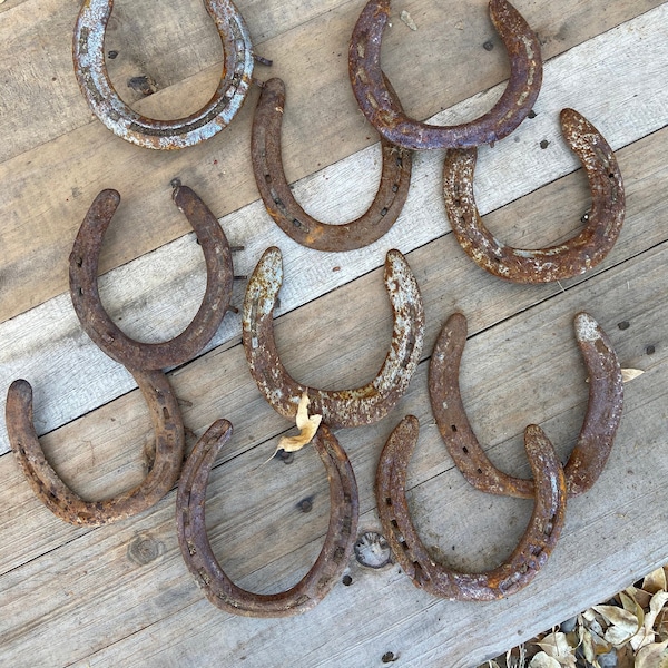 Set of 2 Used Horseshoes, Horseshoe For Crafts, Real Lucky Horse Shoe, Equestrian Gift, Horseshoe Craft Supply