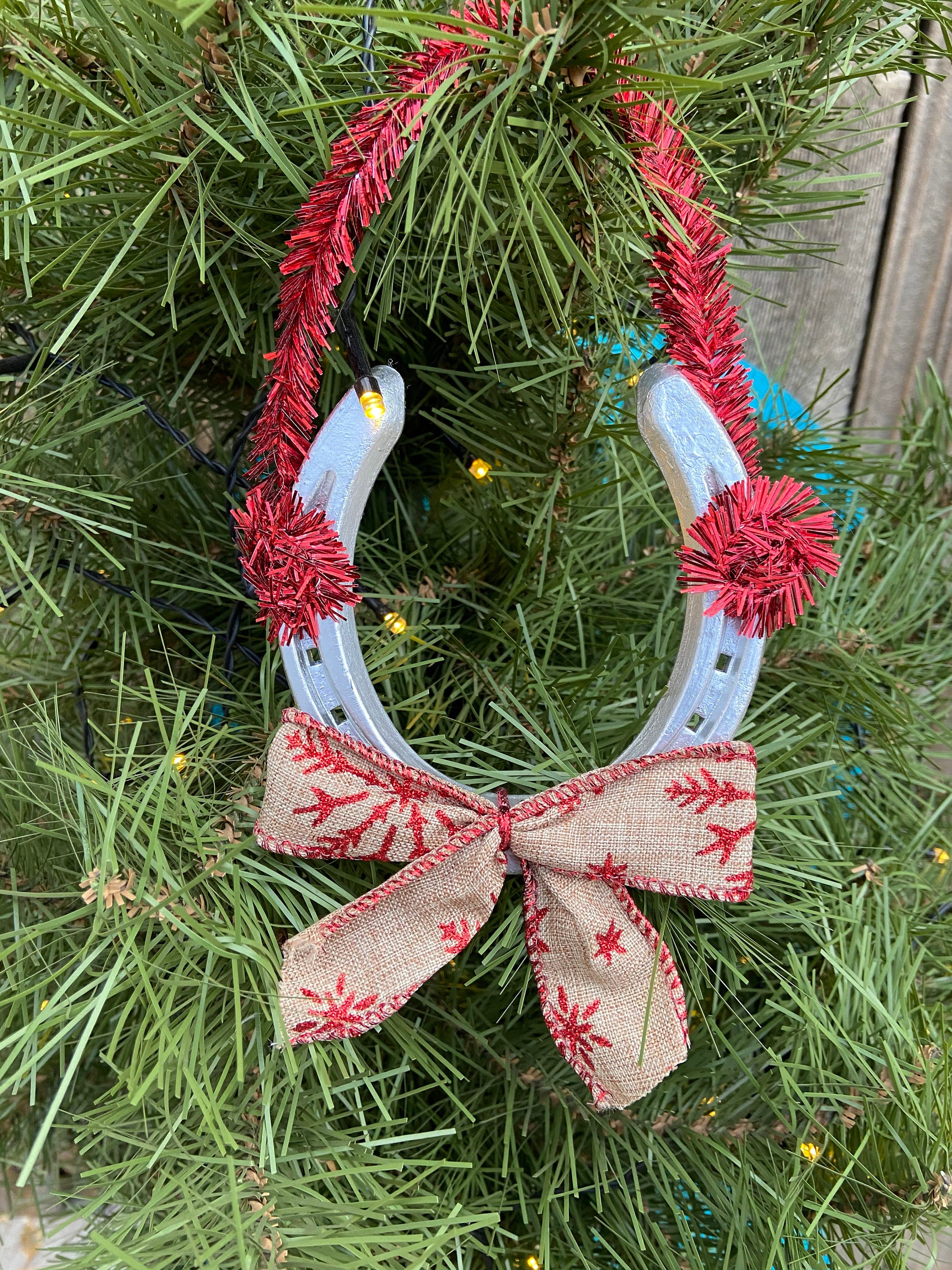 Lucky Shoe Horseshoe Christmas Tree Ornament Horse Girl 2019 Etsy