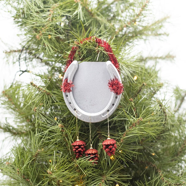 Christmas Tree Ornament - Ornament - Holiday Decor - Christmas Decorations - Christmas Decor - Holiday Decorations - Horseshoe Decorations