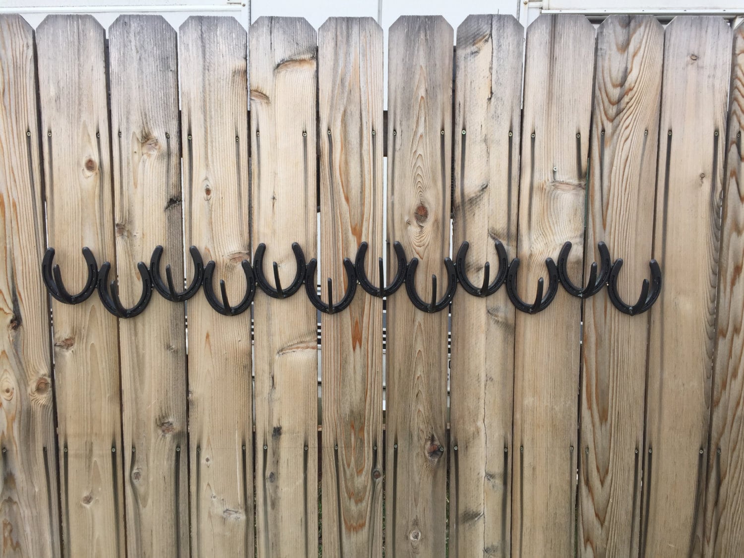 12 Hook Horseshoe Coat Rack Horseshoe Hooks Horseshoe Decor Etsy