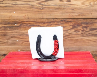 Napkin Holder, Napkin, Horseshoe Napkin Holder, Wedding Decor,  Horseshoe Decor, Horseshoe Art, Western Decor, Country Kitchen Decor