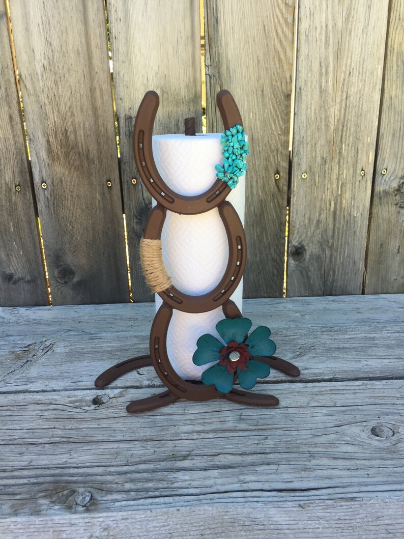 Paper Towel Holder Rustic Paper Towel Horse Shoe Paper Etsy