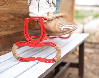 Estante para botas - Almacenamiento de botas - Estante para botas con forma de herradura - Estante para botas rústico - Organizador de botas - Decoración con forma de herradura