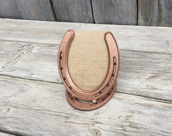 Bronze Horseshoe Earring Holder - Jewelry Organizer - Rustic Earring Holder - Unique Gift for Equestrian or Horse Lover