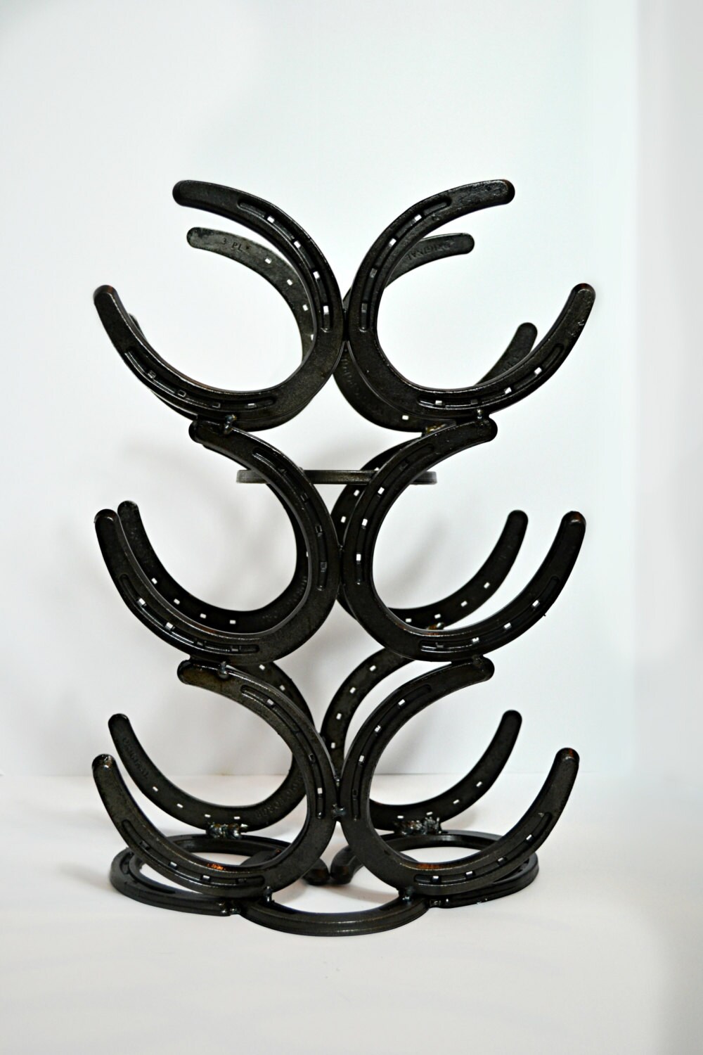 Wine Rack Horseshoe Wine Rack Horseshoe Art Horseshoe Etsy