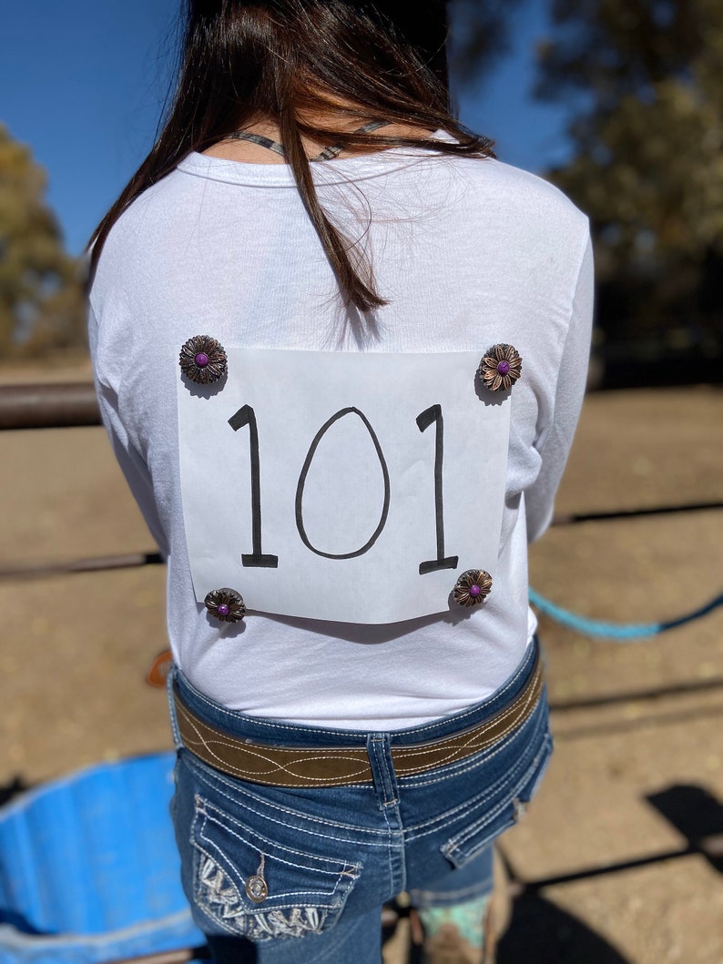 Horse Show Number Holders Purple Flower Etsy