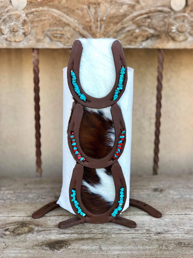 Paper Towel Holder Rustic Kitchen Decor Horseshoe Decor Farm Girl Gift Country Kitchen Decor Rustic Decor Horseshoe Paper Towel Holder
