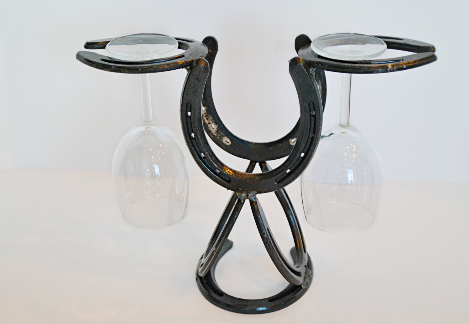 Horseshoe Wine Rack Horseshoe Decor Horseshoe Art Wine Etsy