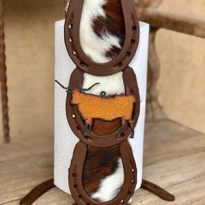 Paper Towel Holder - porta rotolo a ferro di cavallo - Horseshoe Decor - Art - Decor cucina rustica - paese cucina Decor - rustico a ferro di cavallo
