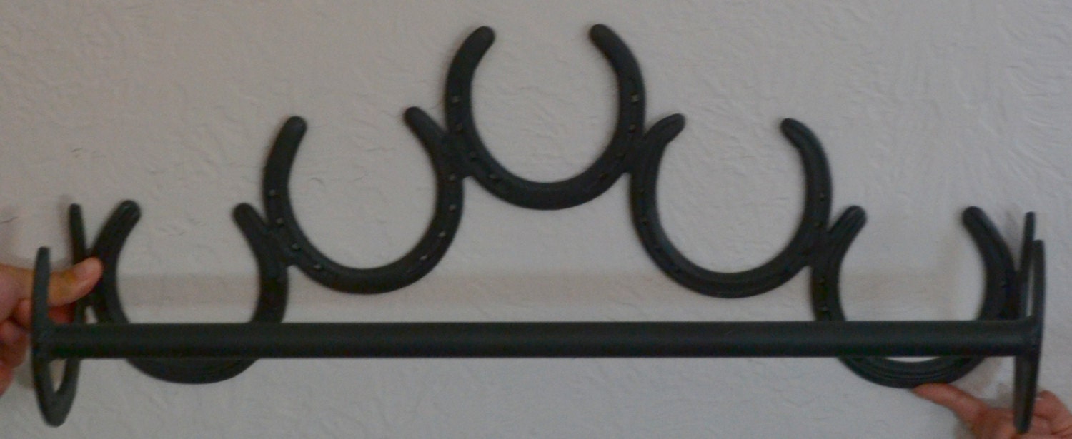 Horseshoe Towel Rack Horseshoe Art Horseshoe Decor Horse Etsy