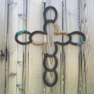 Horseshoe Cross - Horseshoe Decor - Cross - Wall Art- Horseshoe Art - Country Decor -Rustic Cross - Rustic Decor - Country Art
