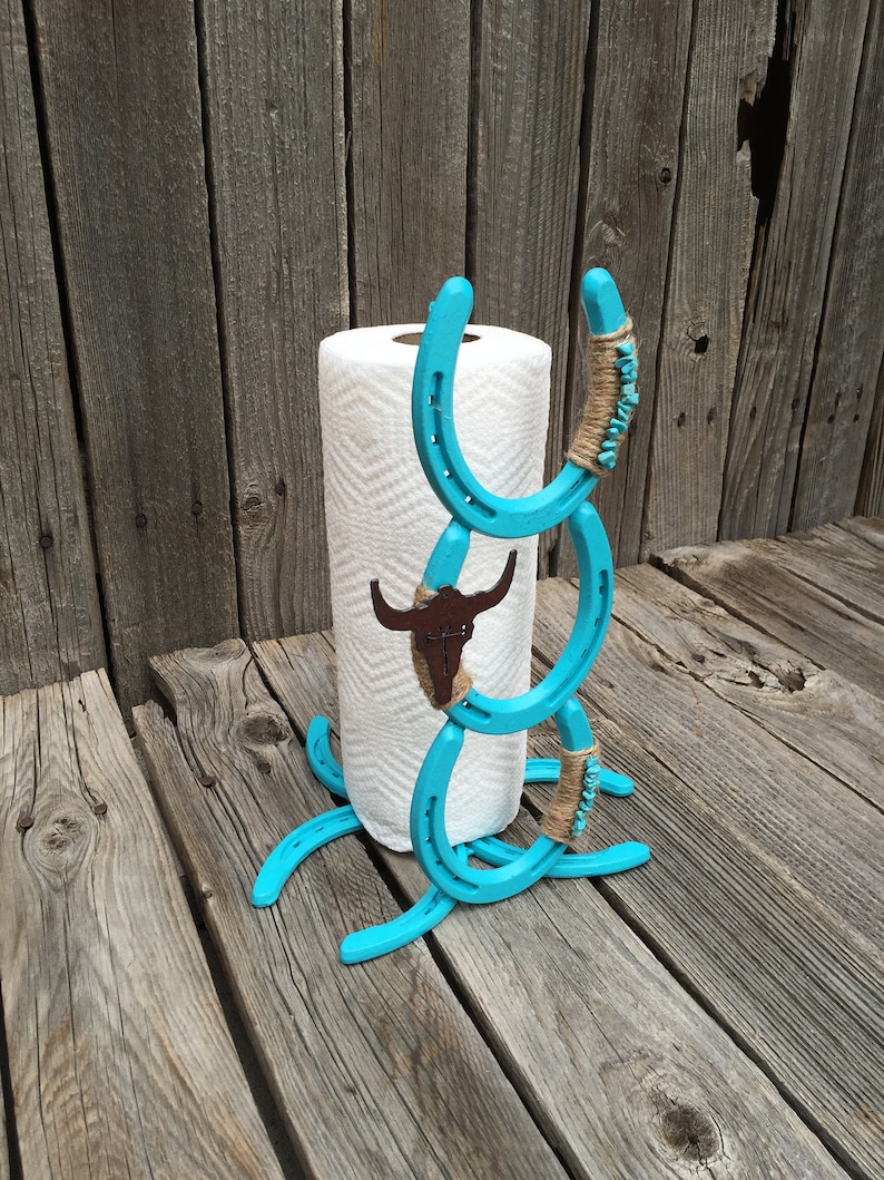 Horseshoe Paper Towel Holder Horseshoe Decor Horseshoe Art Etsy