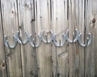 Coat Rack, Tack Hooks, Hanger, Horseshoe Decor, Horseshoe Art, Horseshoe Home Decor, Tack Hooks, Coat Hooks, Horseshoe Hooks