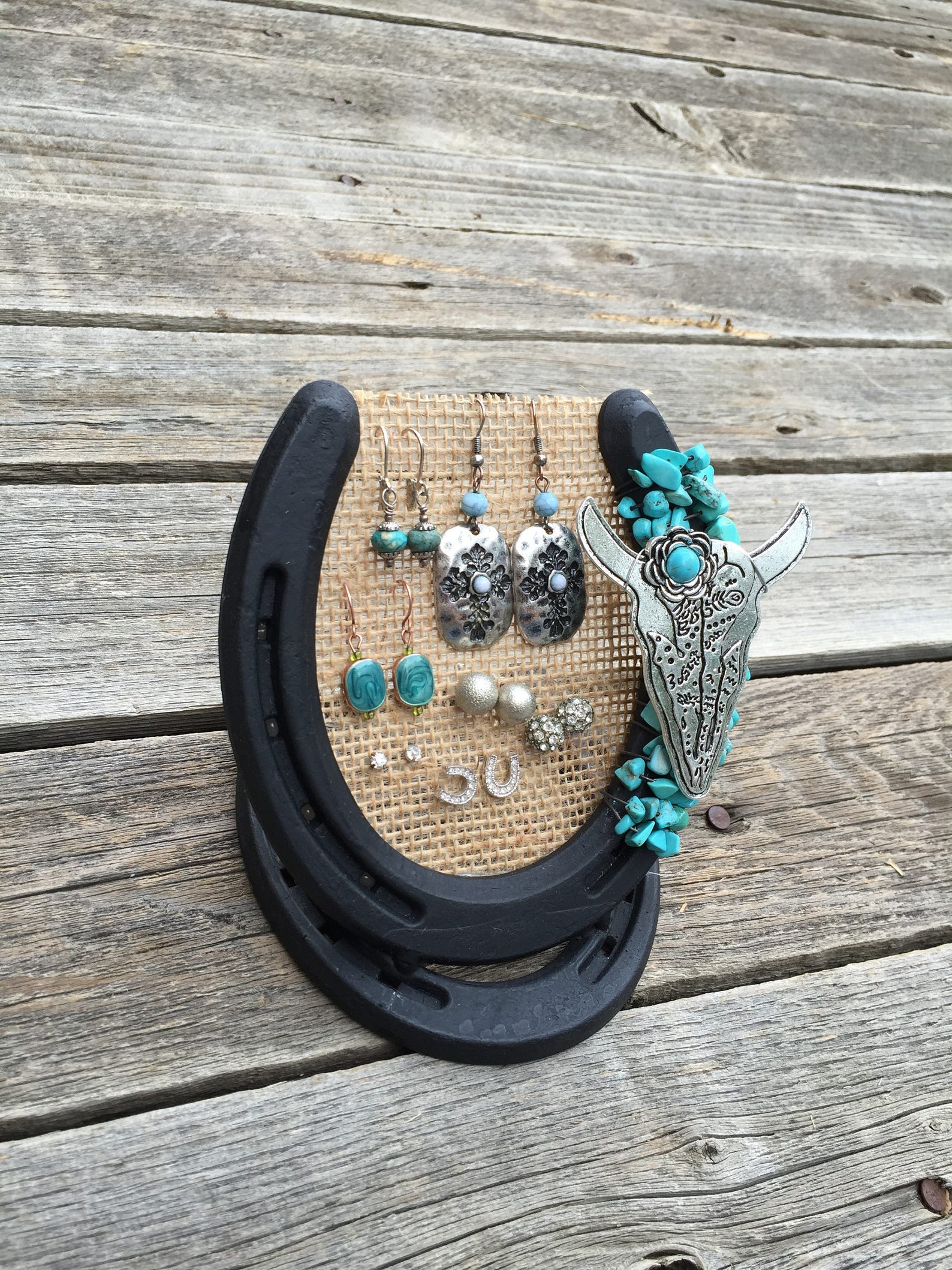 Earring Display Earring Holder Horseshoe Decor Horseshoe Etsy Canada