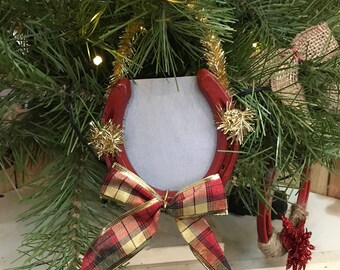 Horseshoe Picture Frame Ornament - Christmas Ornament - 2021 Ornament - Christmas Decorations - Holiday Decor - Christmas Tree Decorations