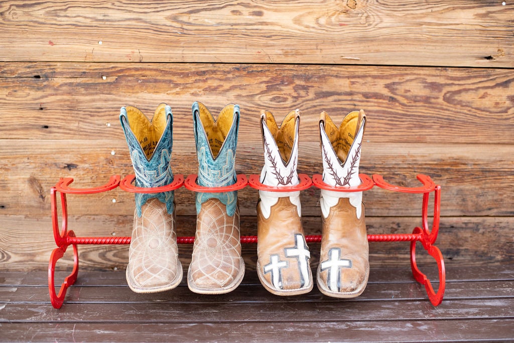 Boot Rack - Boot Storage - Horseshoe Boot Rack - Rustic Boot Rack ...