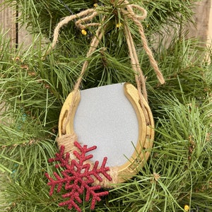Or Horseshoe Image Frame Christmas Tree Ornament - Décorations de Noel - Décorations en fer à cheval - Ornement 2019