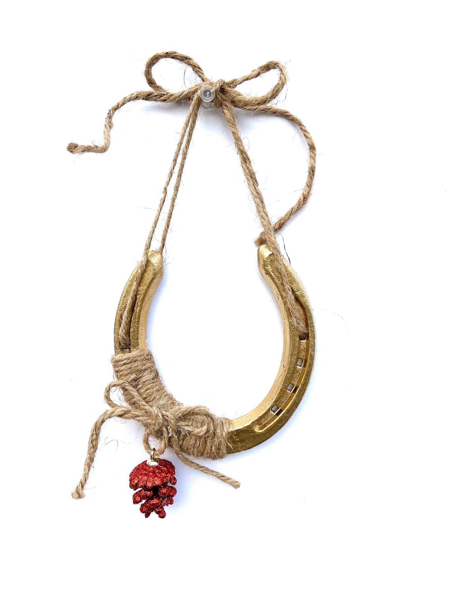 Gold Horseshoe Christmas Tree Ornament Christmas Decorations Etsy