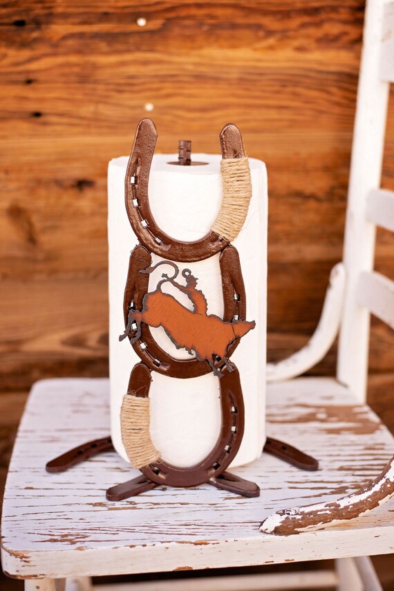 Paper Towel Holder, Horseshoe Paper Towel Holder, Horseshoe Decor