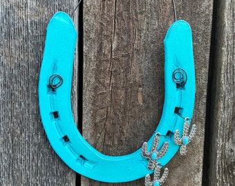 Neue Haus Erwärmung Geschenk - Glück Türkis Pferd Schuh, Hufeisen-Wand-Dekor