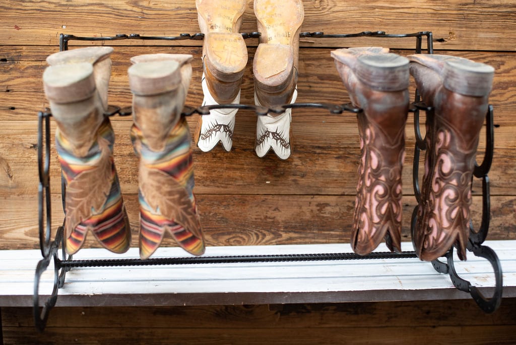 Cowboy boot storage clearance rack