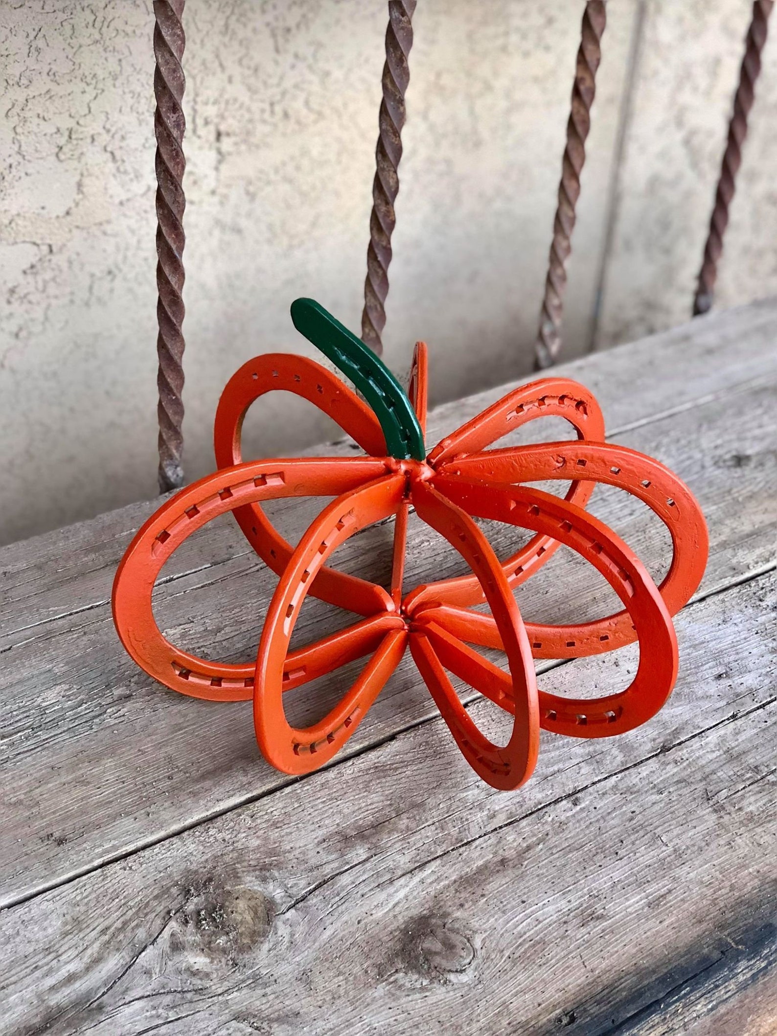 Horseshoe Pumpkin Small Pumpkin Horseshoe Decor Etsy