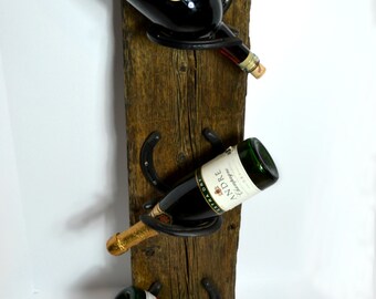 Horse Shoe Wine Rack, Wine Bottle Holder, Horse Shoe Decor, Horse Shoe Art, Wine Rack, Horse Shoe Gift, Country Decor, Western