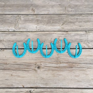 Horseshoe Coat Rack, Tack Hooks, Horseshoe Decor, Horseshoe Art, Turquoise Horseshoe Art, Country Decor, Home Decor, Hanger, Coat Organizer