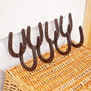 Brown Horseshoe hooks, Hooks for tack, Hooks for coats,  Hooks for Christmas stockings,  Hooks for Halters