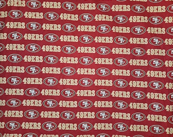 San Francisco 49ers Forty- Niners Scatter Print Cotton 56in Fabric