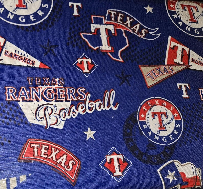 Texas Rangers Pattern Material Texas Rangers Cotton Fabric - Etsy