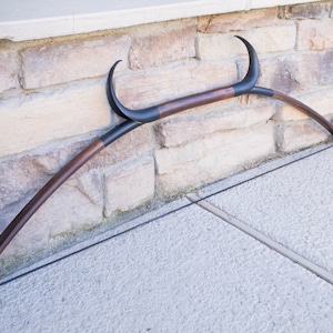 Skyrim Elder Scrolls Online Inspired Horned Recurve Bow Functional Replica with Deluxe Finish