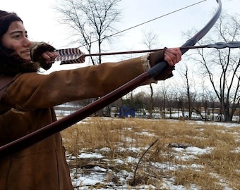 7 Ft Prop Longbow PVC Pipe Bow, Bard's Bow Replica with Deluxe Finish