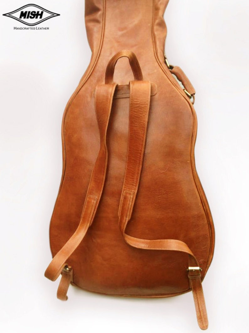 Leather Guitar Case Soft case Guitar Bag Leather case Etsy