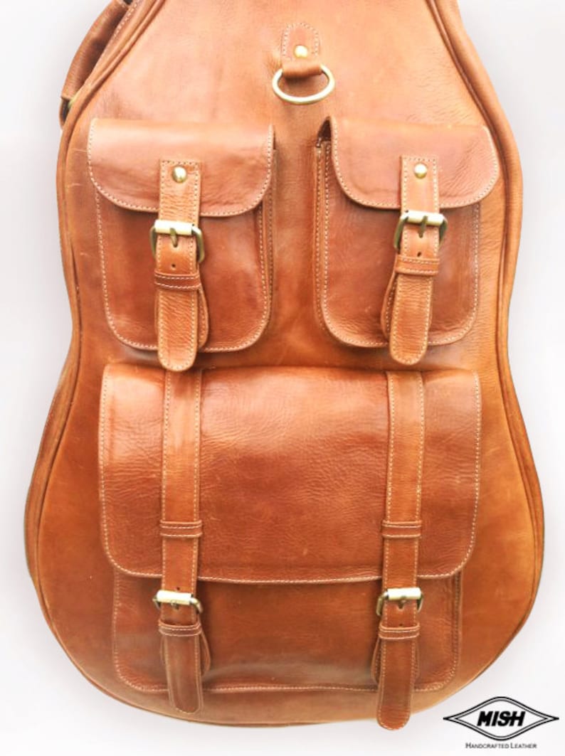 Leather Guitar Case Soft case Guitar Bag Leather case Etsy