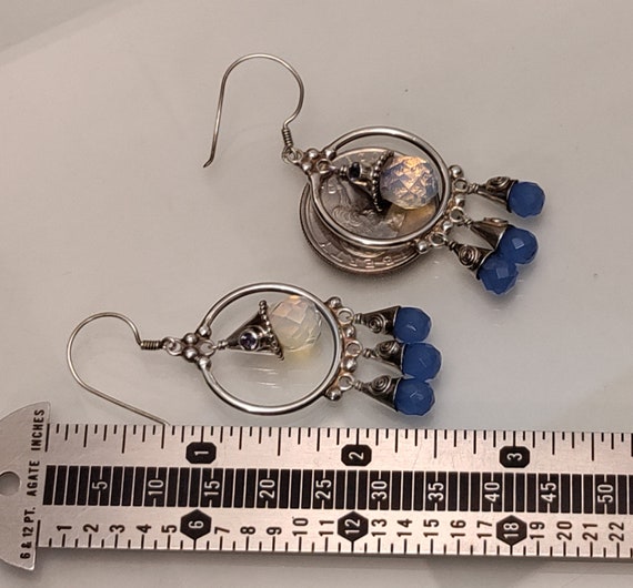 Sajen Solid Sterling Silver Briolette Opalite, Ch… - image 6