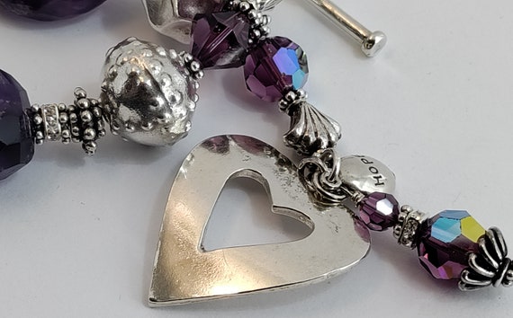 Handmade Solid Sterling Silver Faceted Amethyst B… - image 6