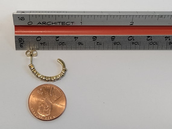 Single Solid 14k Yellow Gold 0.48ttcw Diamond 3/4… - image 7