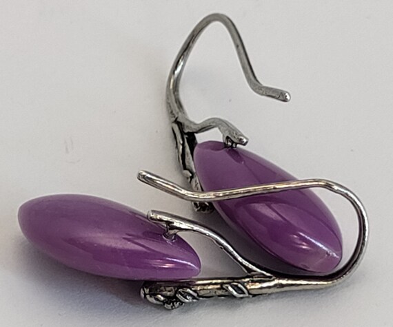 1.43" Sterling Silver Purple Sugilite Crystal Flo… - image 5