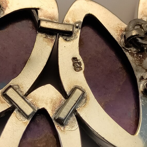 23" India Solid Sterling Silver Simulated Purple … - image 5