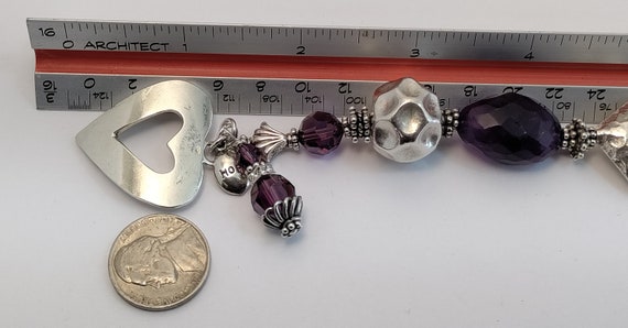 Handmade Solid Sterling Silver Faceted Amethyst B… - image 7