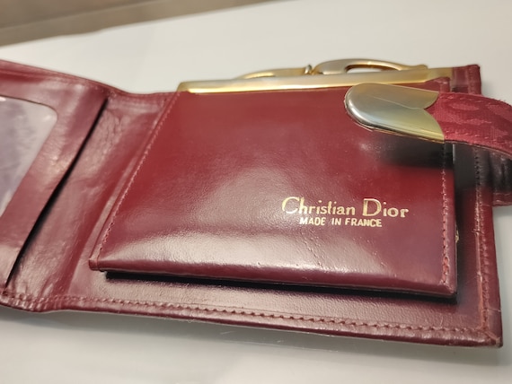 Rare Christian Dior Maroon Red Trotter Diorissimo Canvas Bi