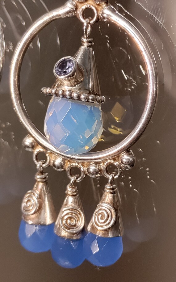 Sajen Solid Sterling Silver Briolette Opalite, Ch… - image 5