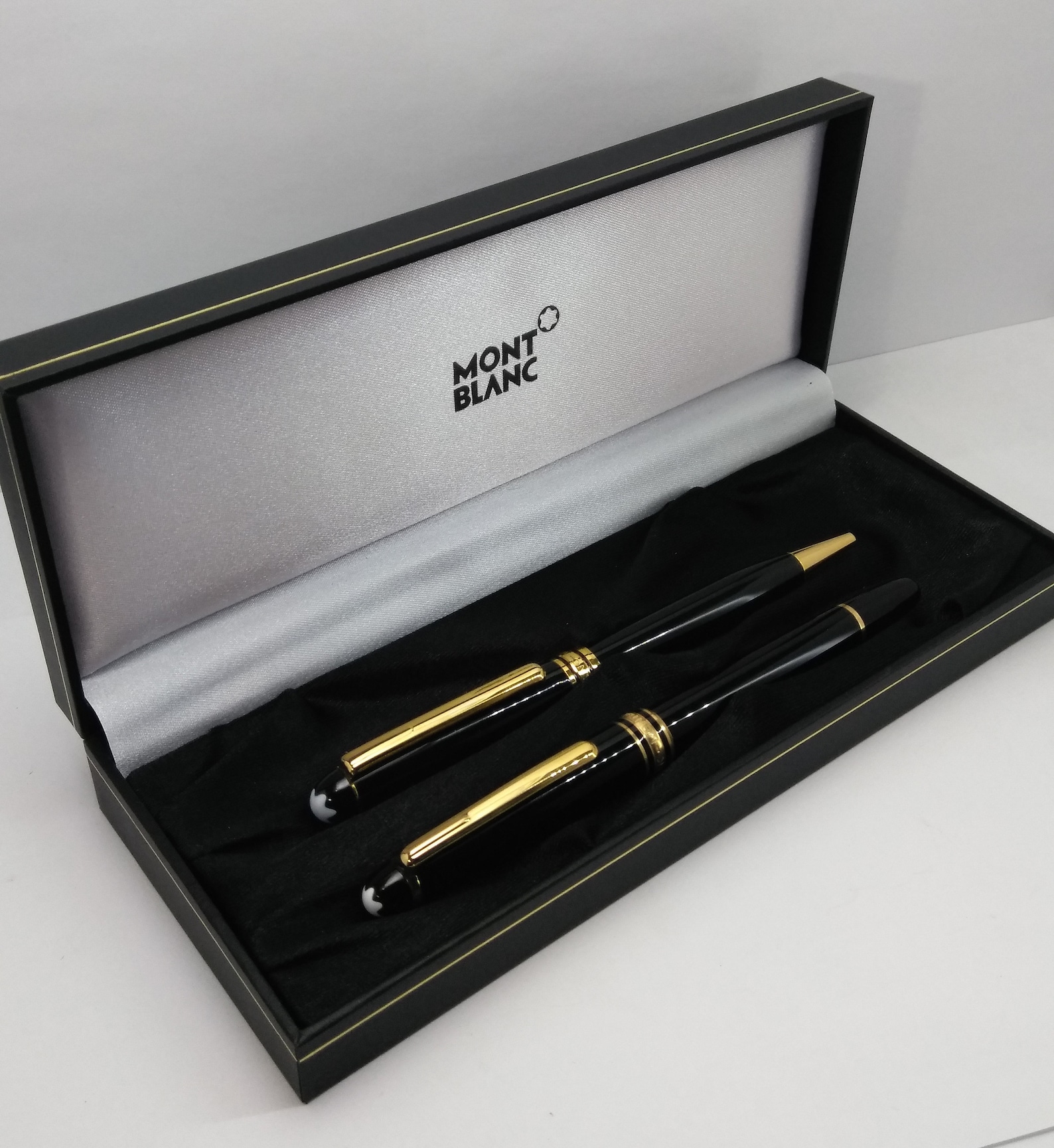 New Authentic Mont Blanc Meisterstuck Double Pen Gift Set Etsy