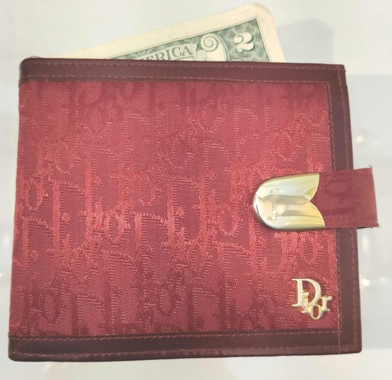 Rare Christian Dior Maroon Red Trotter Diorissimo Canvas Bi