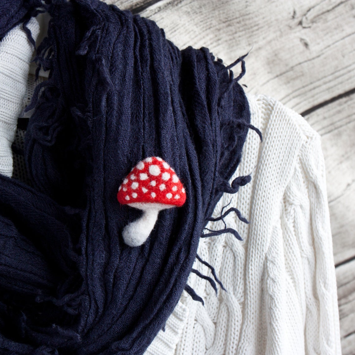 Mushroom Brooch Amanita Hand Felted Brooch Wool Plant Etsy