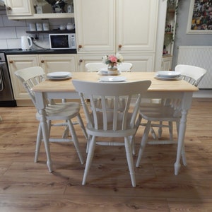 Beech Dining table / Kitchen table & 4 chairs , Vintage